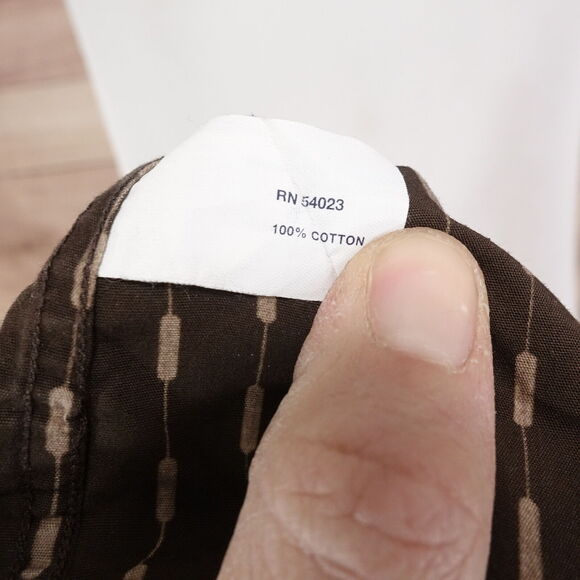 GAP CLASSIC FIT BROWN LONG SLEEVE BUTTON DOWN SHIRT MENS XL - Picture 7 of 7